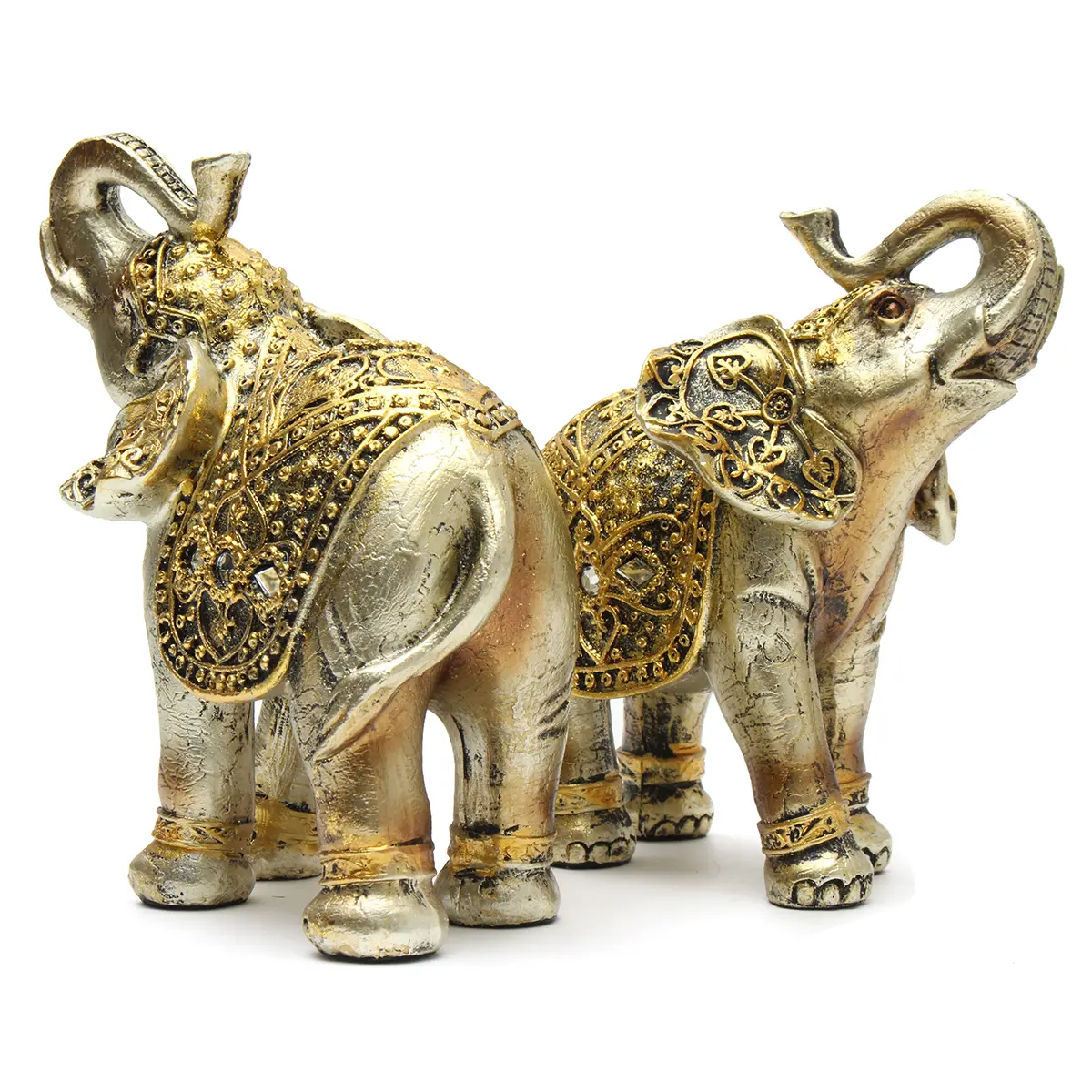 7Pcs Resin Mini Exotic Elephants Ornaments Elephant Home Office Decoration Decorative Hardware