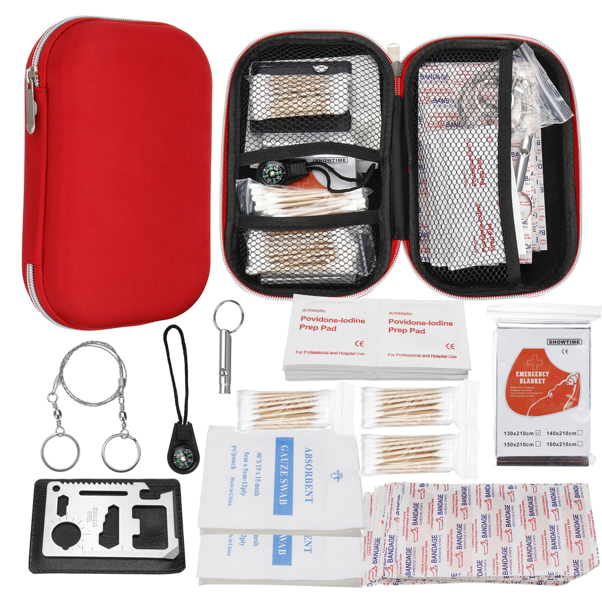 

261PC Emergency Survival Equipment First Aid Kit Outdoor Gear Tool Tactical Camping Hiking