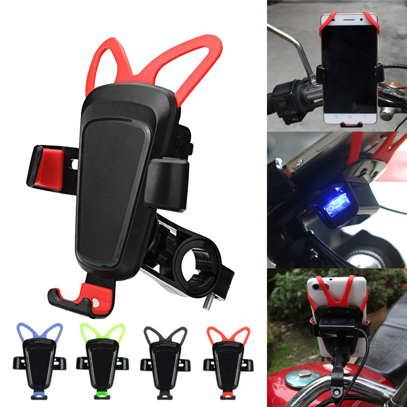 

Универсальный USB-зарядка Anti-slip мотоцикл Подставка для держателя для iPhone Xiaomi Mobile Phone
