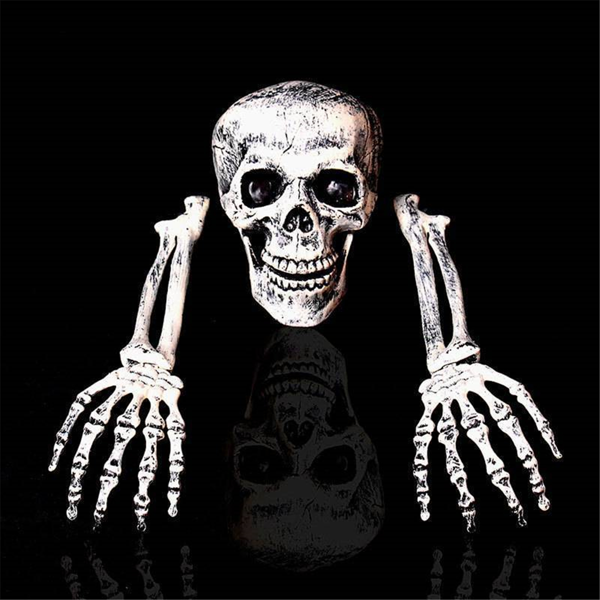 

Хэллоуин Страшный Ужас Скелет Украшения Головные кости Череп Рука На открытом воздухе Крытый
