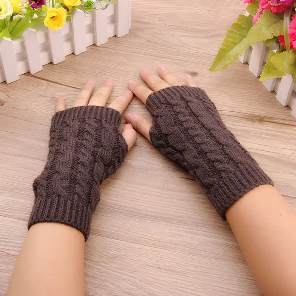 Crochet Knitting Warm Winter Hand Warmer Gloves