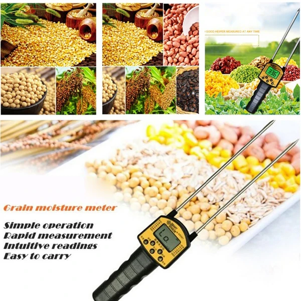 SMARTSENSOR AR991 Digital Grain Moisture Meter for Corn Wheat Rice Bean Wheat Flour Fodder Rapeseed