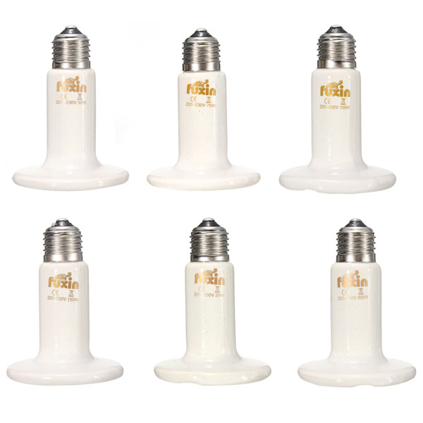 

Diameter 75mm Ceramic Emitter Heated Pet Appliances Reptile Heat Lamp LED Bulb 25W/50W/75W/100W/150W/200W AC 220V