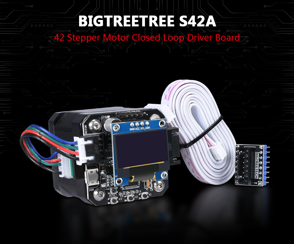 BIGTREETECH S42A 42 Stepper Motor Closed Loop Driver Board SERVO42A V1.0 With / Without OLED 12864 Display Kit For RepRap SKR V1.3 3D Printer Parts 15
