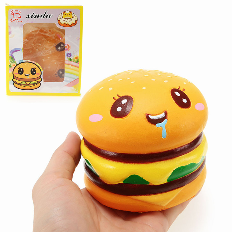 

Xinda Squishy Гамбургер 9см Бюргерская коллекция медленно растет с упаковкой Подарочный декор Мягкая игрушка