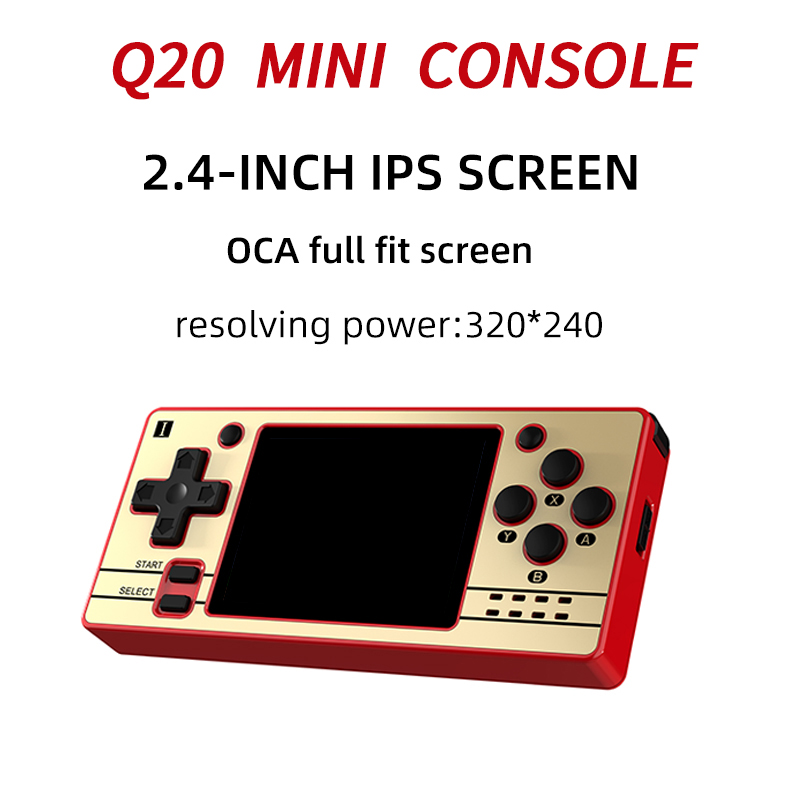 480 Handheld Game Console Emulator with 3.5MM/TF Card Slot for PS1 Kid Gift Ktoyols Q20 Mini Game Console Retro Games Open Source Simulator Games 2.4 in 640
