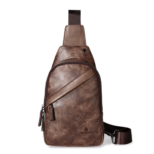 24SHOPZ Vintage Casual Sling Bag Crossbody Bag Chest Bag For Men