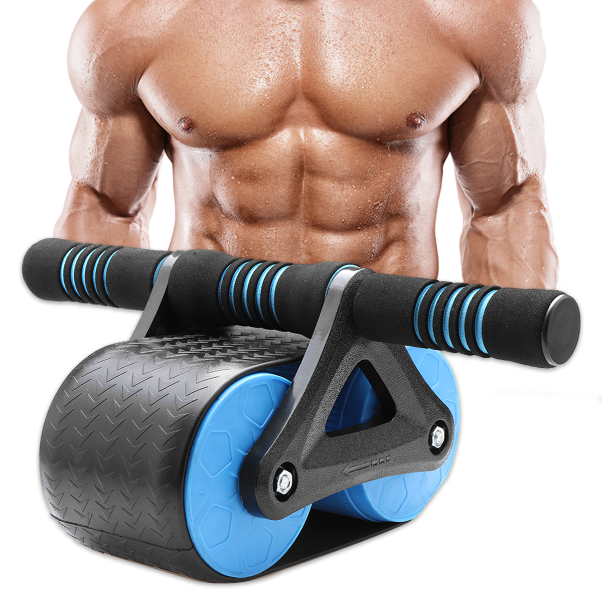 

Double Wheeled Back Fitness Training Gym Abdominal Exerciser Power Roller