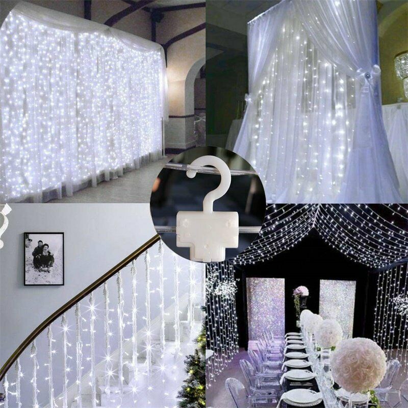 Find 300LED USB Remote Curtain Lights Decor Fairy Lamp Window Colorful New Year for Sale on Gipsybee.com with cryptocurrencies