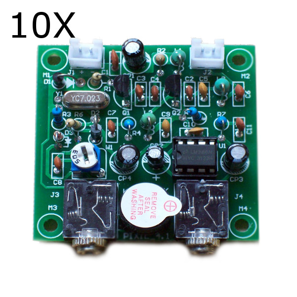 

10Pcs DIY QRP Pixie CW Receiver Transmitter Kit 7.023MHz Telegraph Shortwave Radio