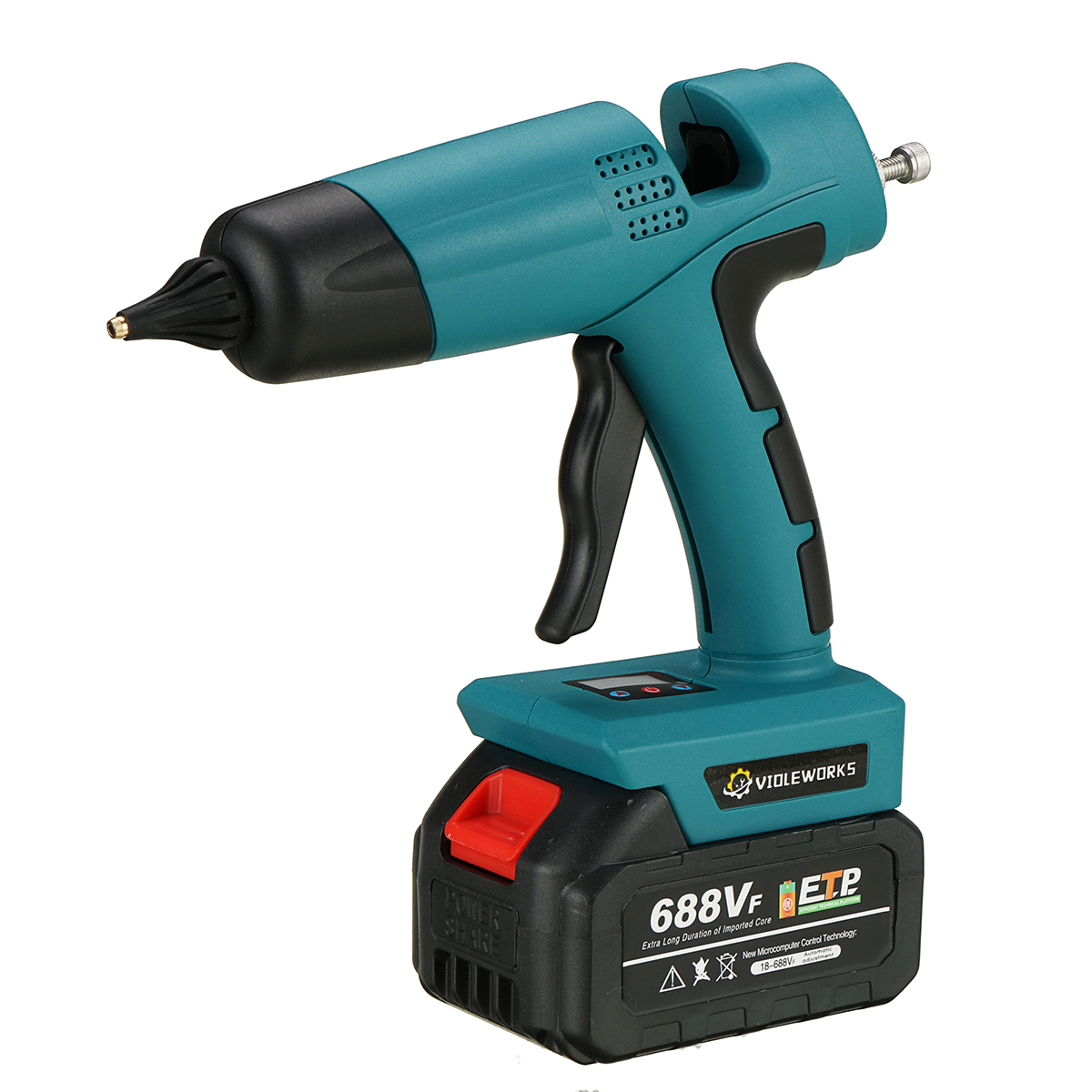 Find VIOLEWORKS 688VF 2000W Hot Melt Glue Guns Cordless Rechargeable Hot Glue Applicator Home Improvement Craft DIY For Makita Battery for Sale on Gipsybee.com with cryptocurrencies