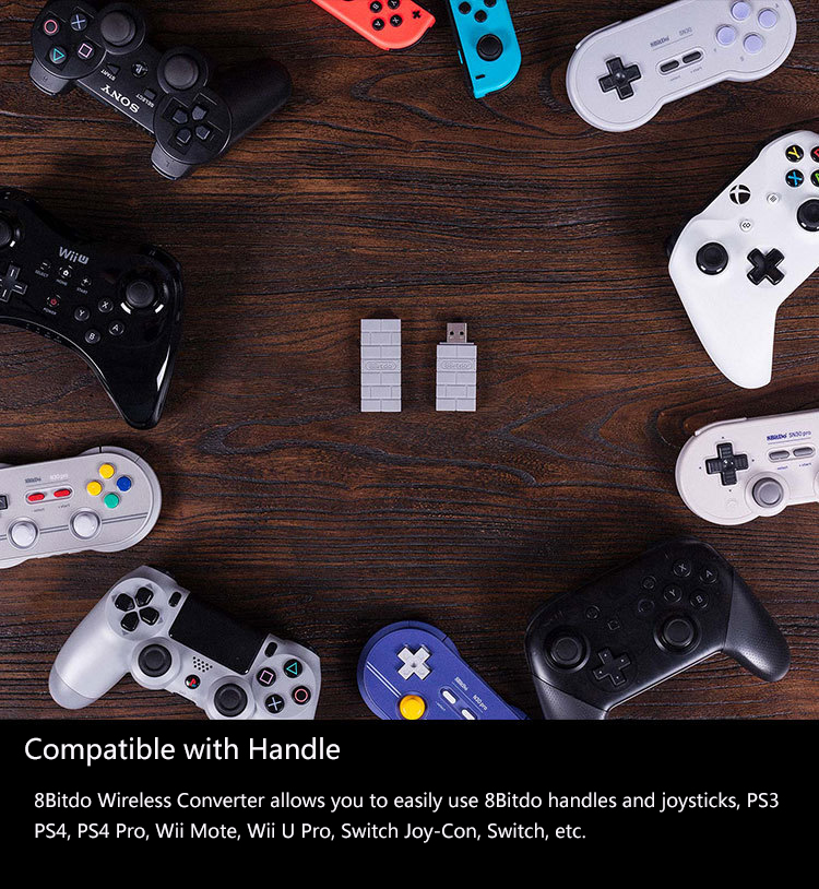 8Bitdo Wireless bluetooth Receiver USB Converter Adapter PS Classic for PlayStation 4 for Nintendo Switch Video Game Console 8