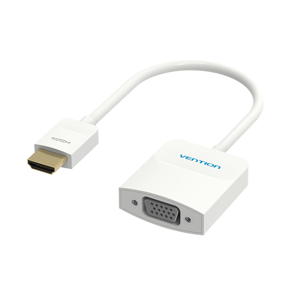 Find Vention HDMI to VGA Converter White 0 15m Cable Length 3 5mm Audio Cable for Sale on Gipsybee.com with cryptocurrencies