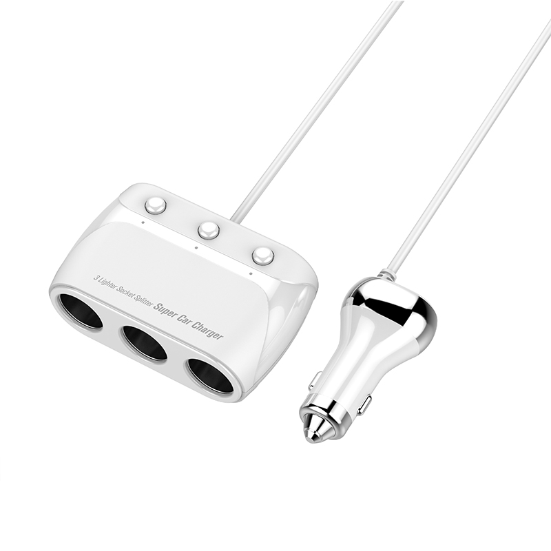 

LDNIO C504 Dual QC3.0 USB Port 6V 3A USB Car Charger With 3 Slot Socket Adapter Plug 12V-24V for Mobile Phone