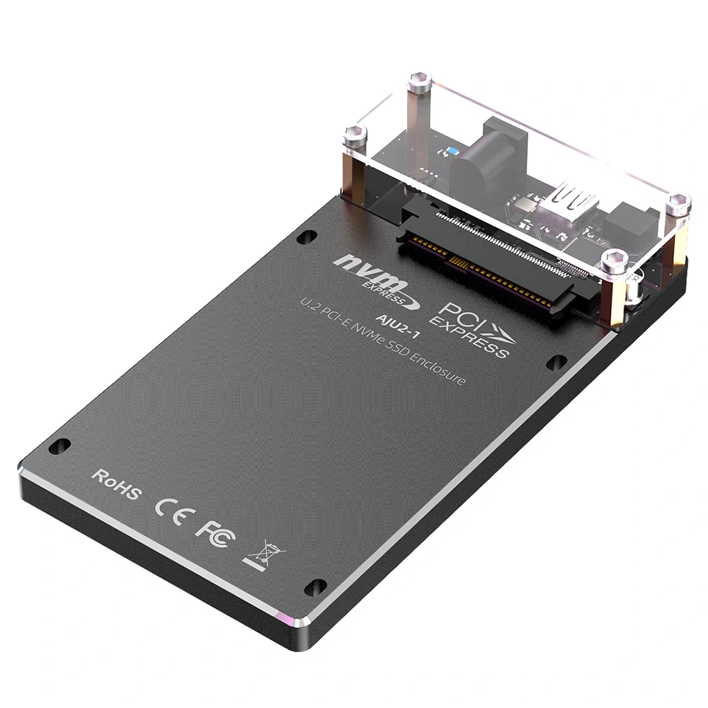 Find AODUKE 2 5 U 2 PCIE NVME SSD to USB3 2 GEN2 Type C Hard Drive Enclosure U 2 NVME Adapter Disk Reader AJU2 1 for Sale on Gipsybee.com