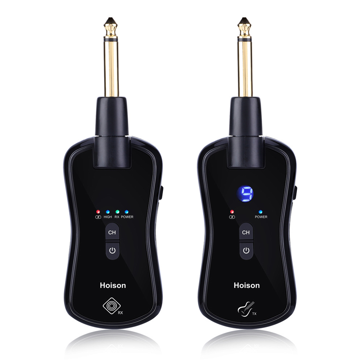 

Hoison S8 Wireless Audio Transmission System With Transmitter Receiver Built-in Lithium Battery for Electric Guitar