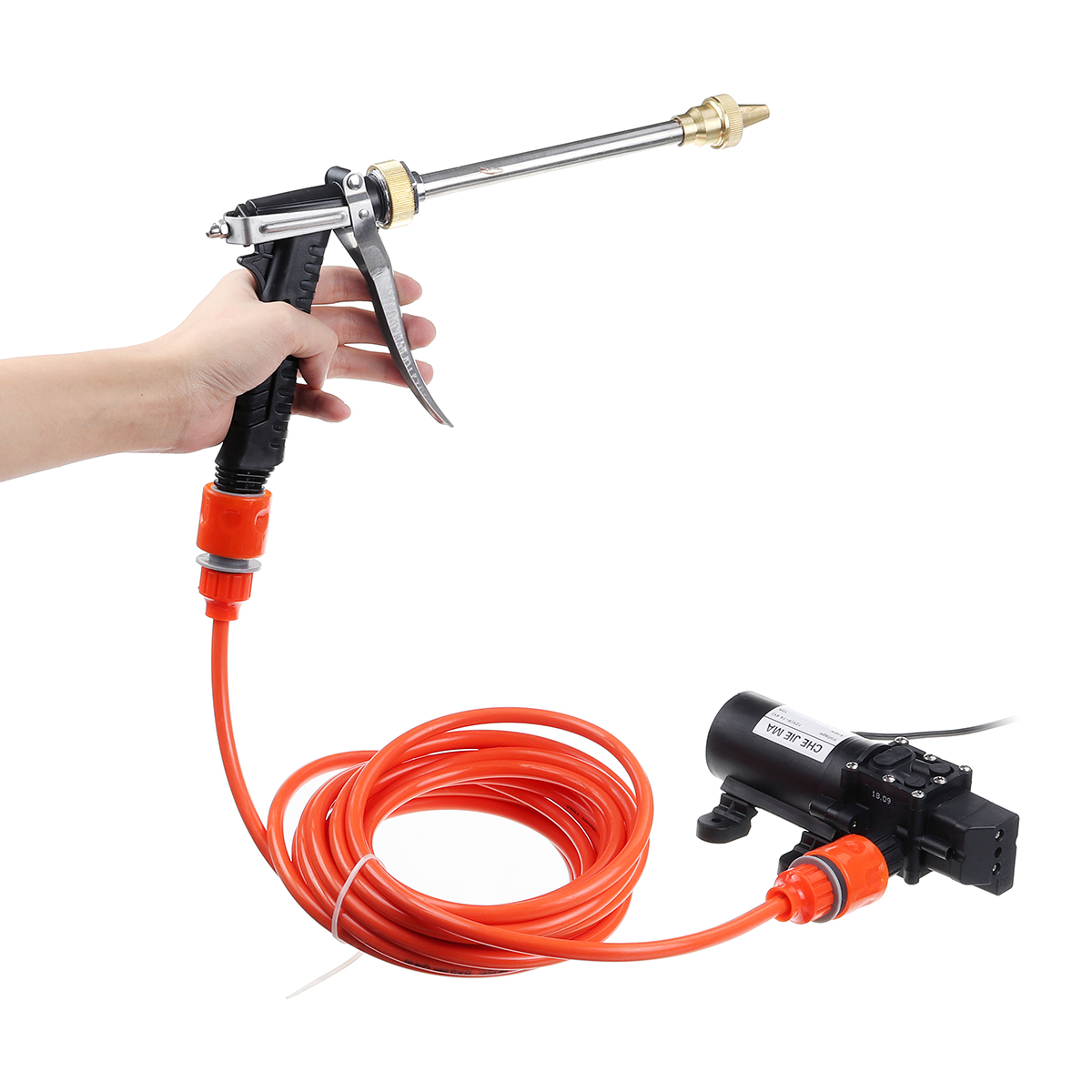 

12v 100W 200PSI Car Wash Pump Sprayer Kit Tool High Pressure Self-Priming Auto Washer Sprayer Cleaning Set with Spray G-