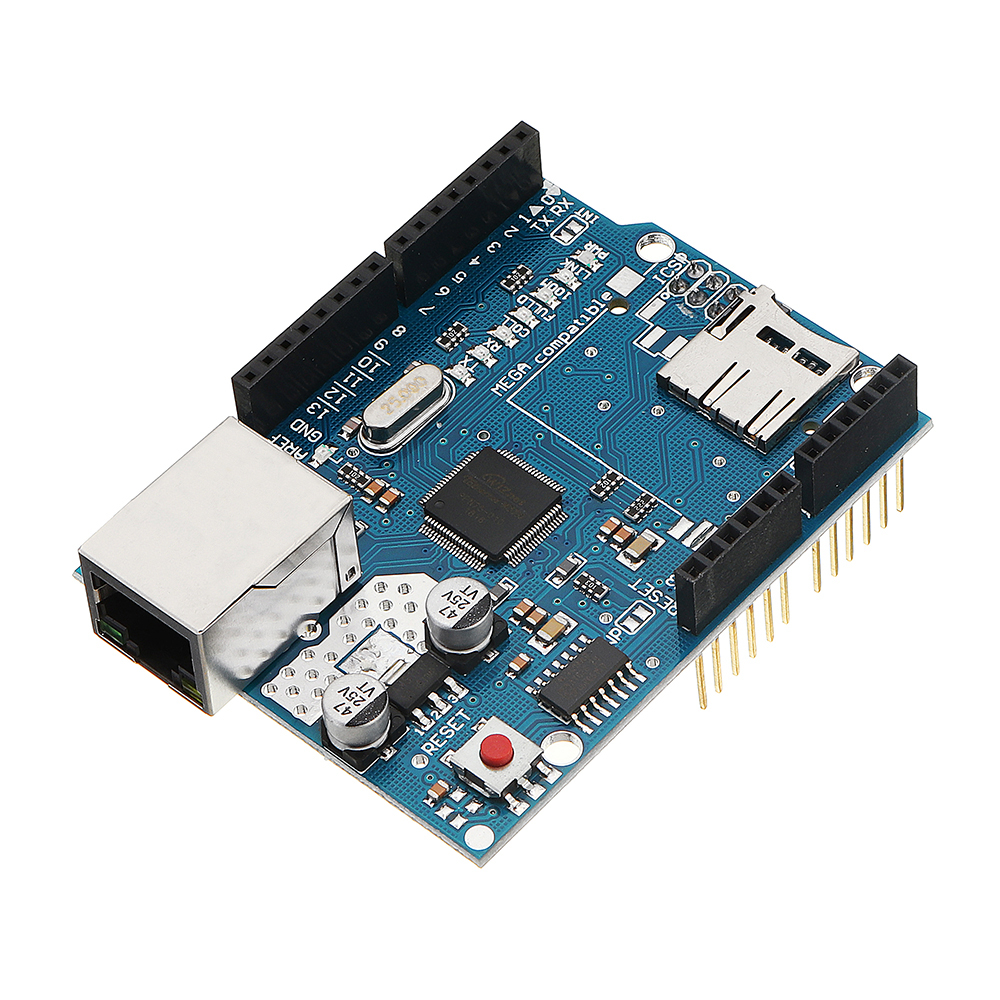 

Geekcreit® Ethernet Shield Module W5100 Micro SD Card Slot For Arduino UNO MEGA 2560