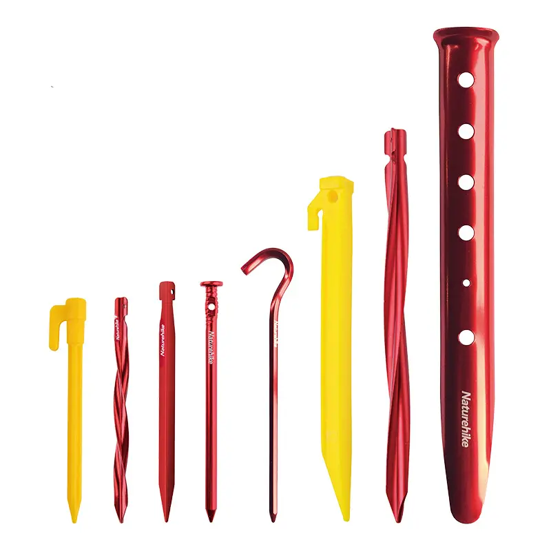 Naturehike NH17D027-D 6Pcs Tent Hook Pegs 7001 Aluminum Alloy Camping Spikes Stake in Accessories