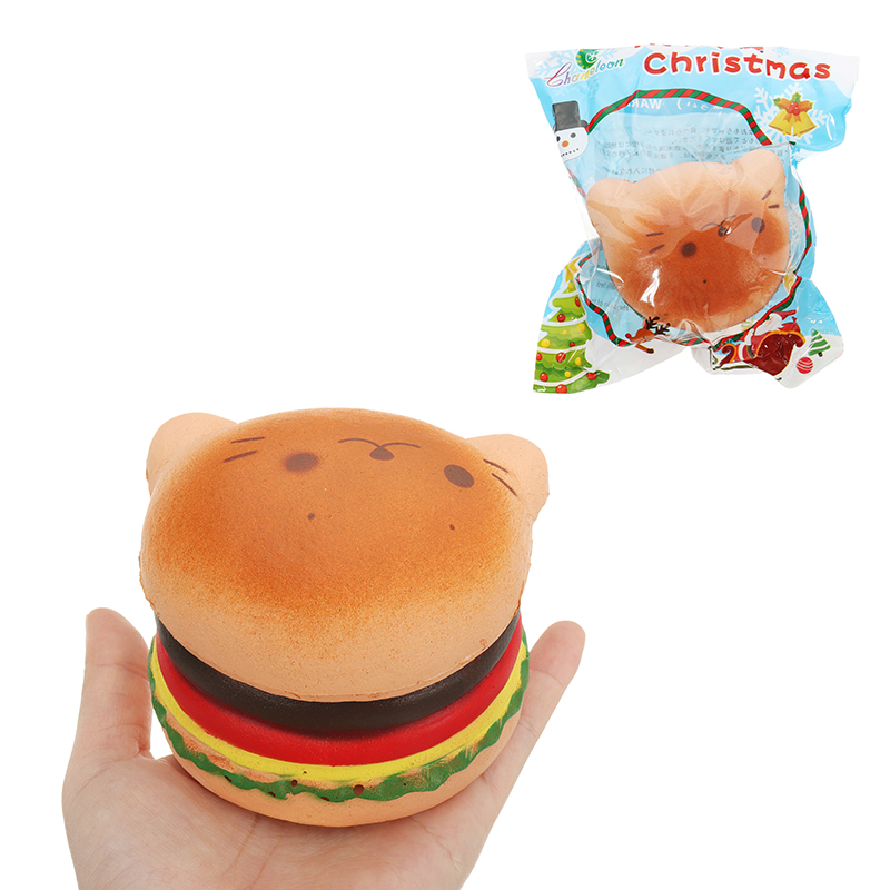 

Уплотнение Burger Squishy 7.5 * 9.5cm Медленное Восхождение Soft Коллекция Подарок Декор Игрушка Оригинальная упаковка