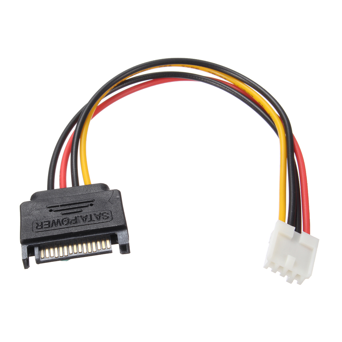 

20cm Small 4Pin Female to 15Pin Male SATA Power Cable