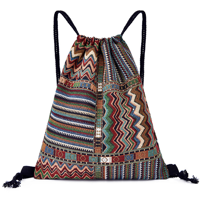 

Women Vintage Backpack Gypsy Bohemian String Backpack