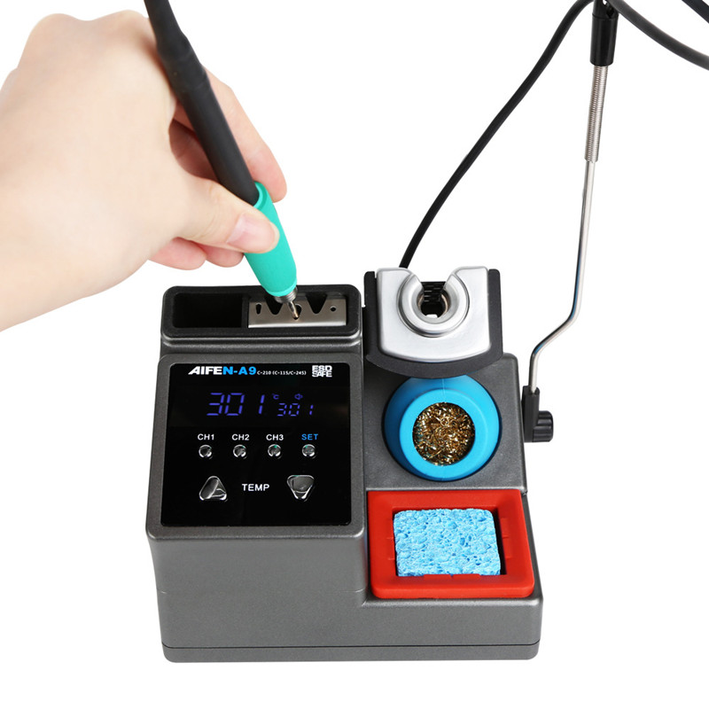 Find AIFEN A9 Soldering Station Compatible JBC Soldering Iron Tips C210/C245/C115 Handle Electronic Welding Rework Station for Sale on Gipsybee.com with cryptocurrencies