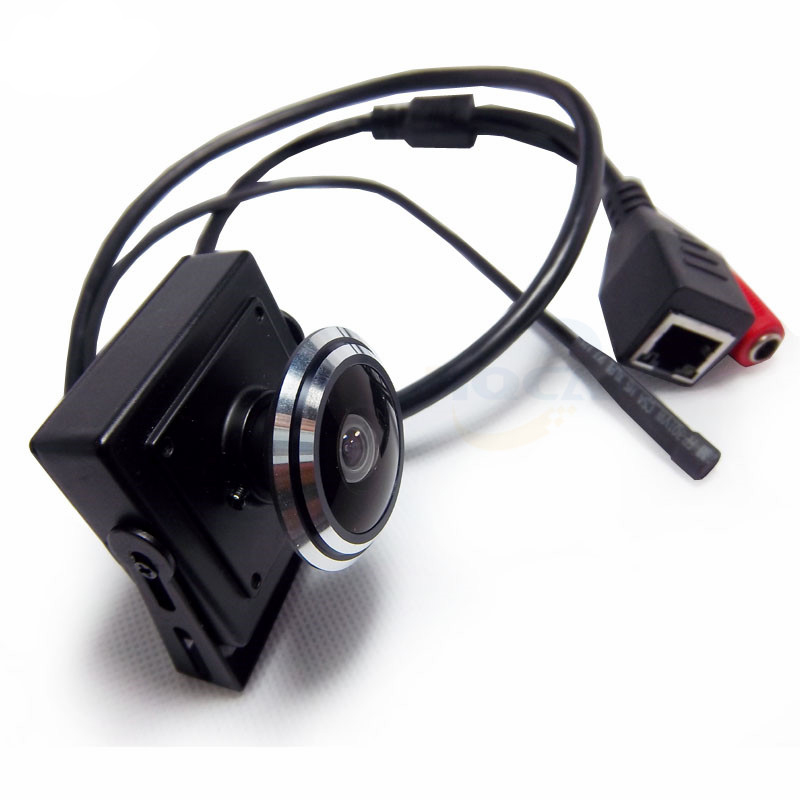 HQCAM 1080P Audio Video Camera MINI IP Camera H.264 Microphone Camera P2P Network 1.78mm Wide Angle Fisheye Lens