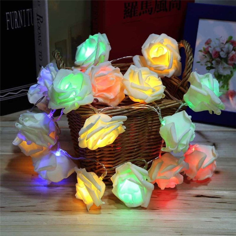 Find Battery Powered 2 3M 20LEDs Indoor Bedroom Decor Wedding Rose Flower Fairy String Light for Sale on Gipsybee.com with cryptocurrencies