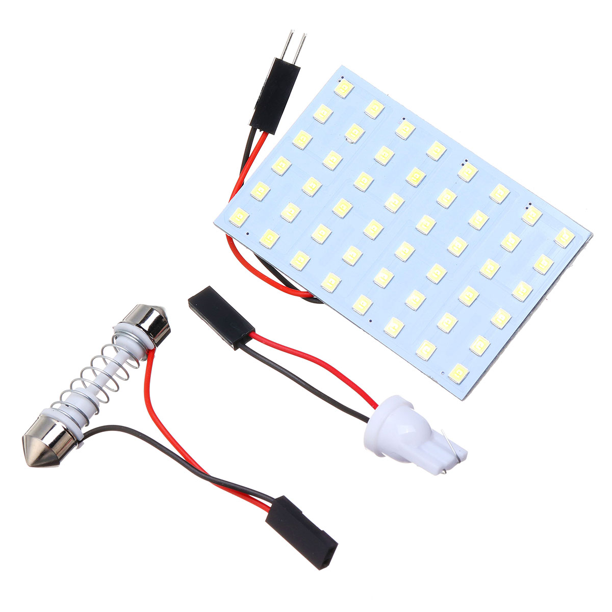 Details about   Car Festoon T10 W5W BA9S White LED 48SMD Panel Interior Dome Map Light Bulb 