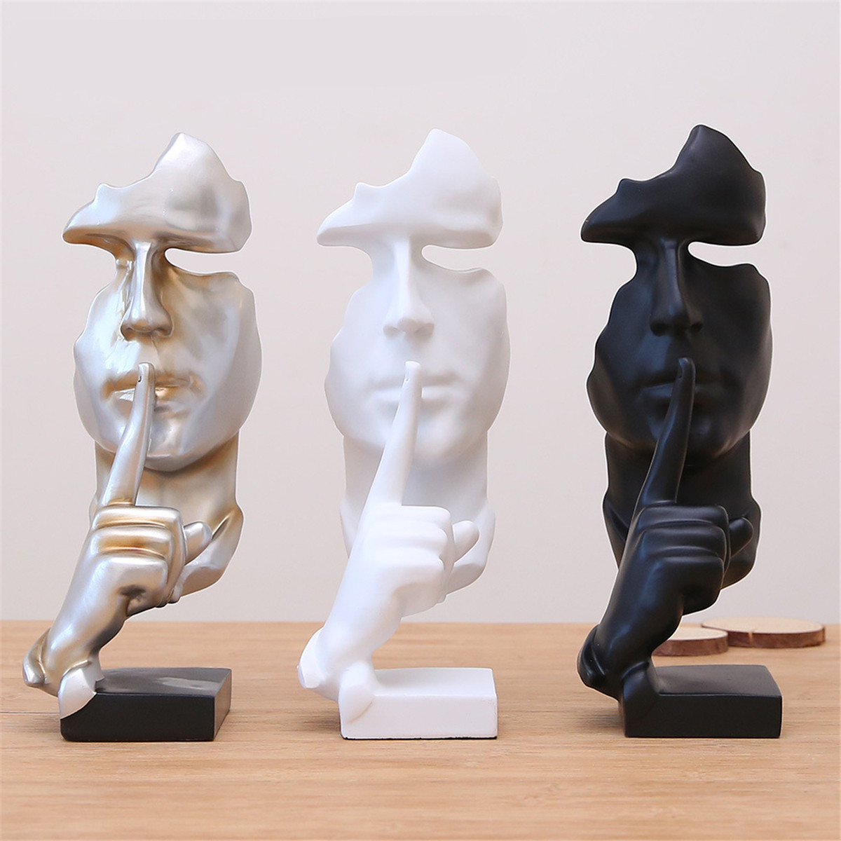 

Modern Resin Figure Statue Craft Abstract Sculpture Arts Office Home Xmas Decorations