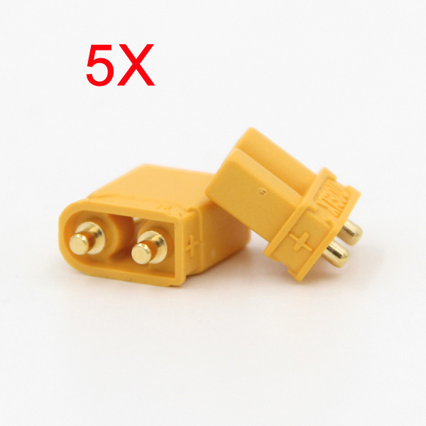 

5X Amass XT30UPB XT30 UPB Plug 2mm Male Female Bullet Connectors Plugs For PCB