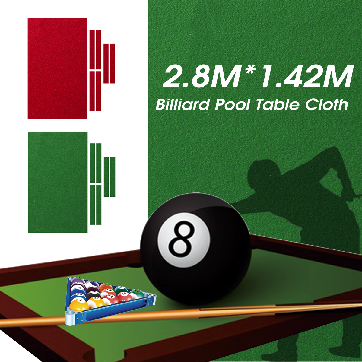 Billiard Snooker Pool Table Cover Tablecloth Baize Protector Worsted Felt 305 