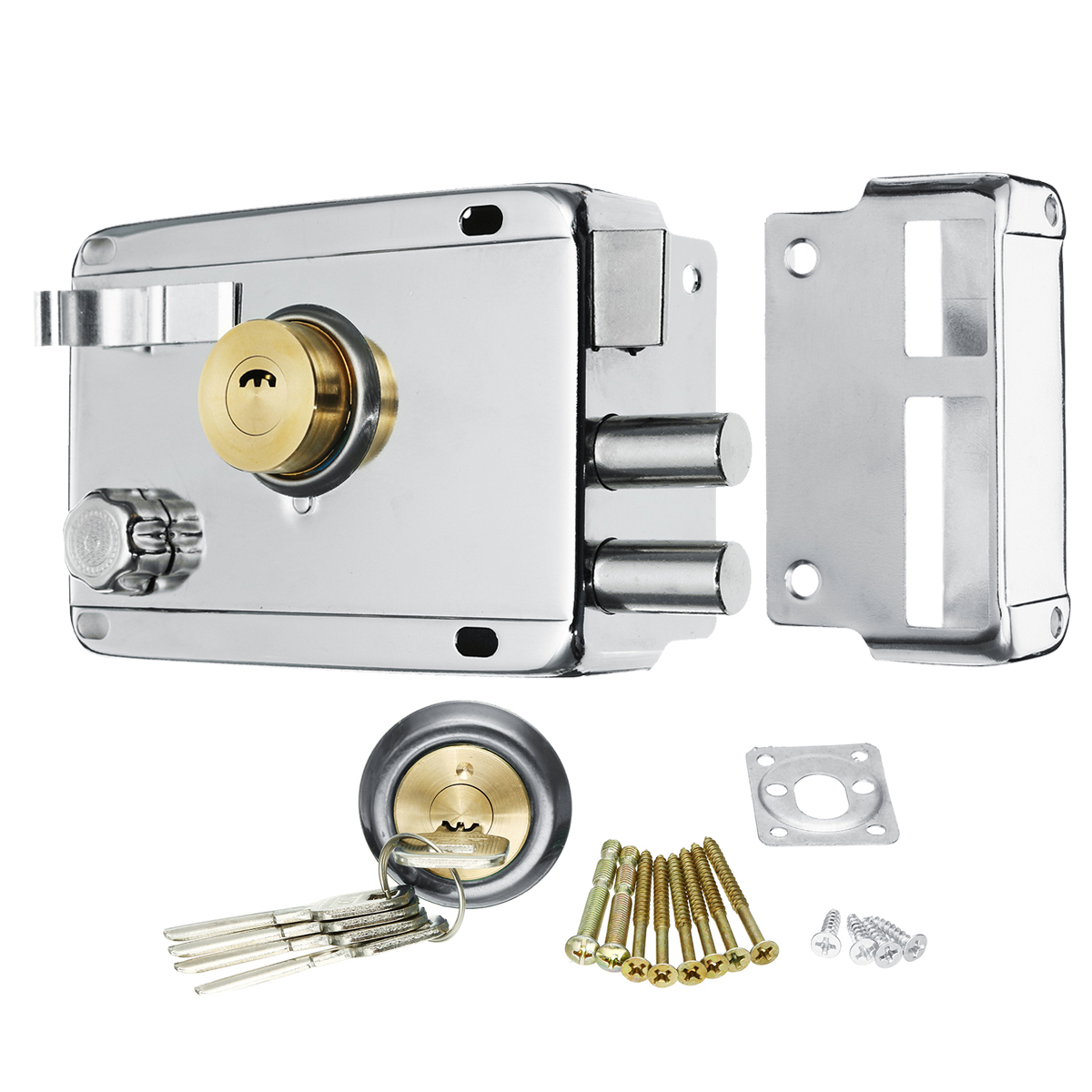 

Exterior Iron Door Locks Security Anti-theft Lock Multiple Insurance Lock Wood Gate Lock For Furniture Hardware