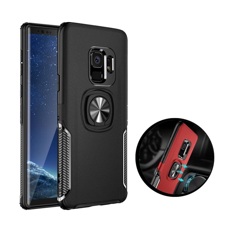 

Bakeey Protective Case For Samsung Galaxy S9/S9 Plus/S8/S8 Plus Ring Grip Bracket Magnetic Adsorption Back Cover
