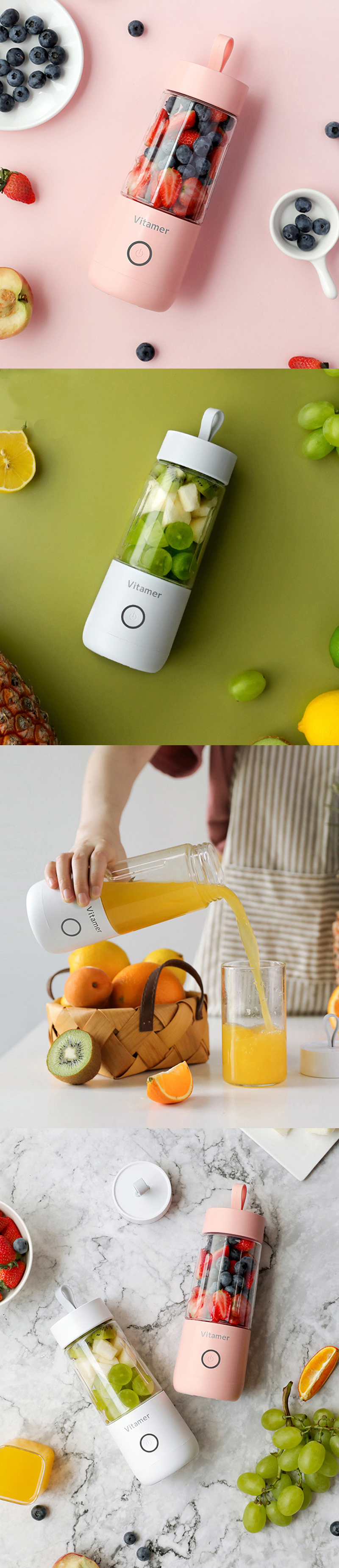 Vitamer 65W 350ml USB Automatic Fruit Juicer Bottle DIY Electric Juicing Extractor Cup Machine From Xioami Youpin 15