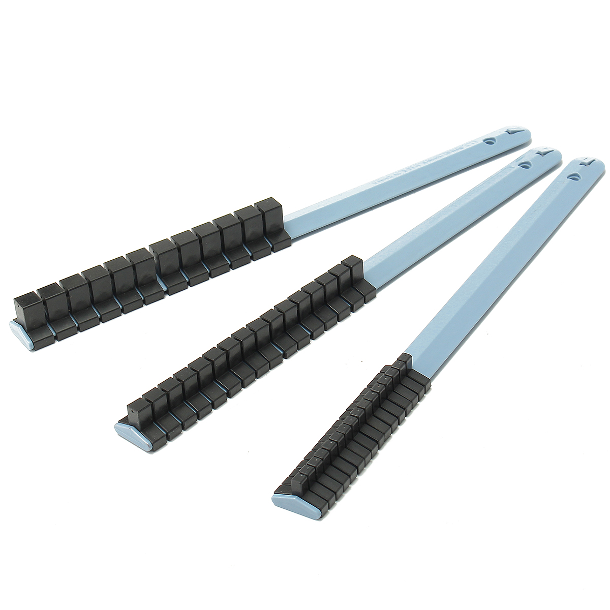 

3Pcs 1/4" 3/8" 1/2" Industrial Socket Rack Storage Divider Tray Rail Tool Holder Organizer