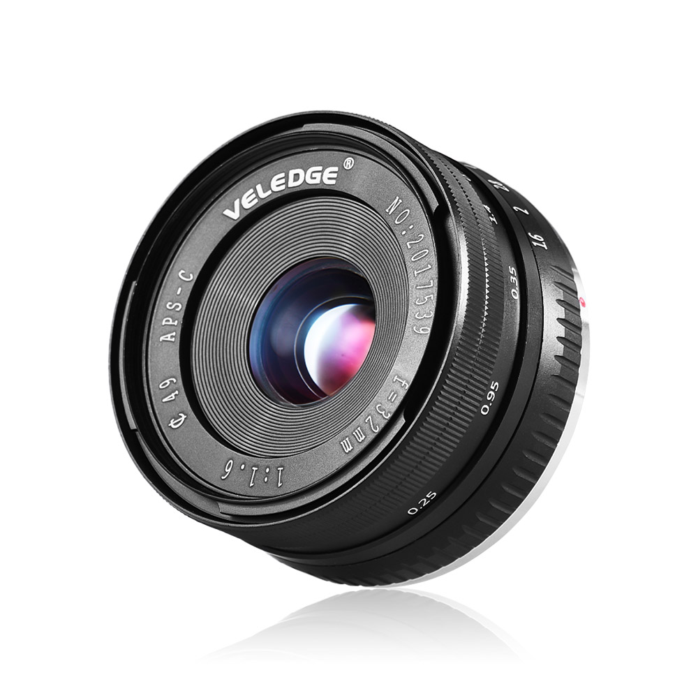 

VELEDGE 32mm F1.6 Large Aperture Manual Prime Fixed Lens APS-C for Sony E-Mount Digital Mirrorless Cameras NEX 3 NEX 3N NEX 5 NEX 5T NEX 5R NEX 6 7 A5000 A5100 A6000 A6100 A6300 A6500