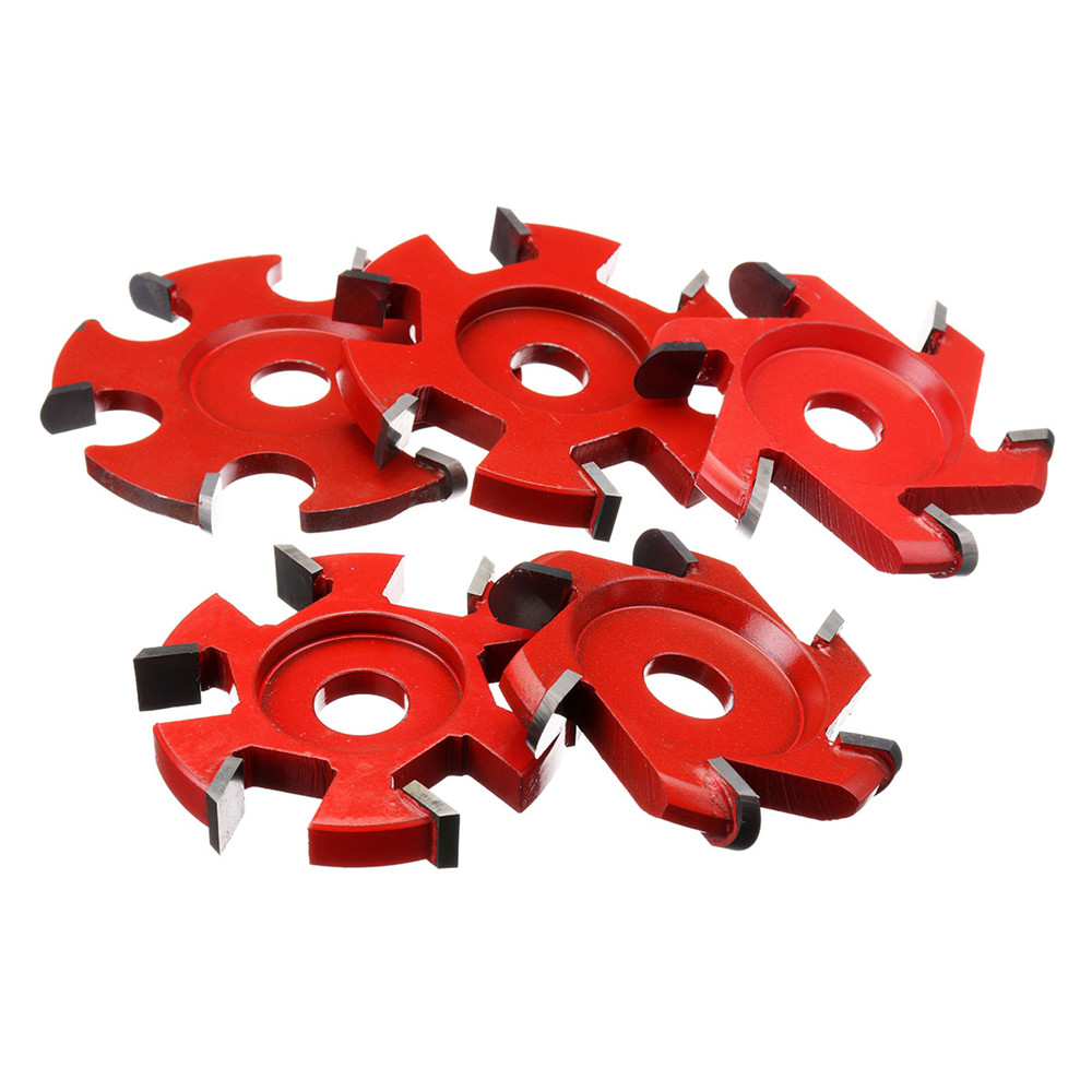 

75-100mm Diameter 16mm Bore Red Hexagonal Blade Power Wood Carving Disc Angle Grinder Attachment
