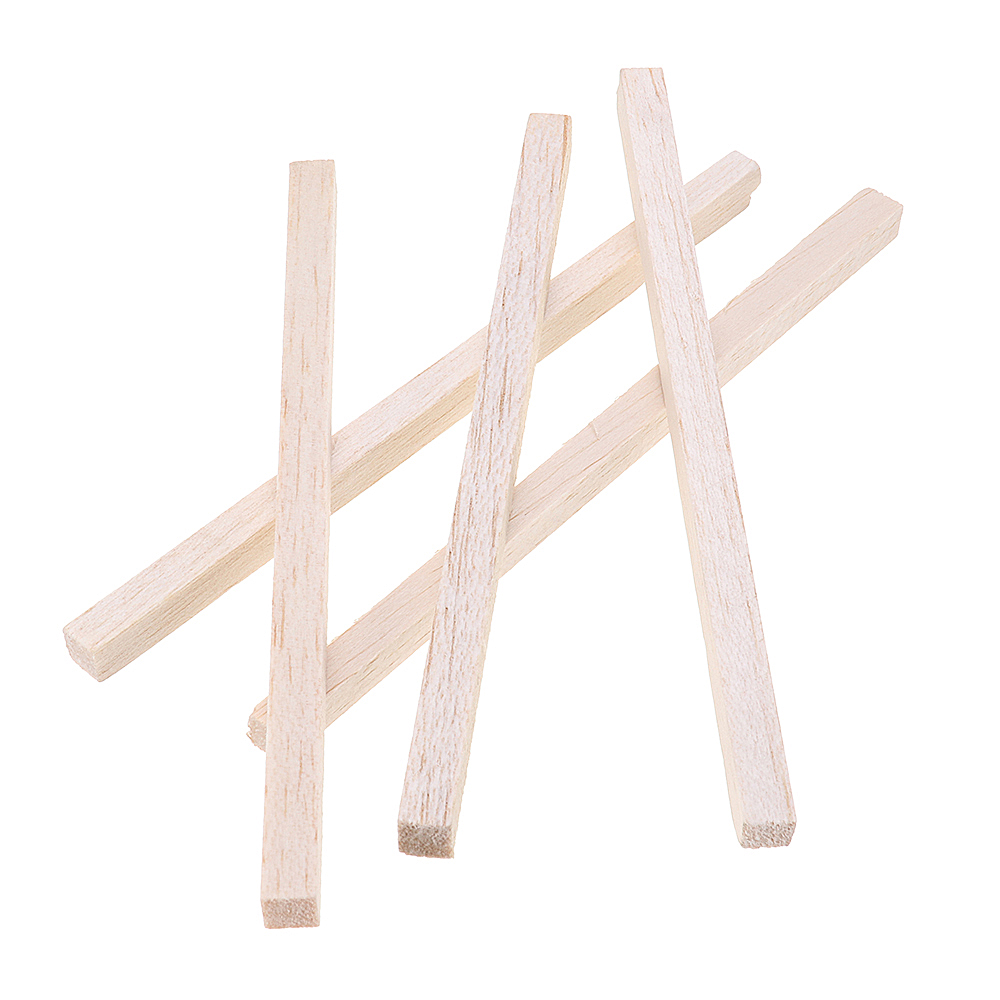 5Pcs/Set 10x10x200mm Square Balsa Wood Bar Wooden Sticks Strips Natural Dowel Unfinished Rods for DIY Crafts Airplane Model 13