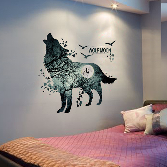 

Декоративная роспись стен наклейки на стены наклейки гостиной диван фон обои бумажные украшения личность творческий животных силуэт сен