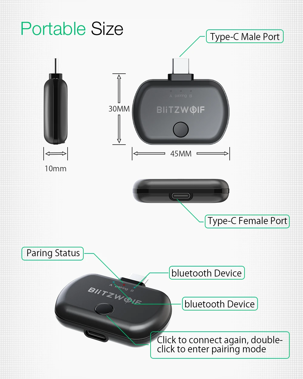Fekete Péntek - Kupont kapott a BlitzWolf BW-BL1 Bluetooth Transmitter 2
