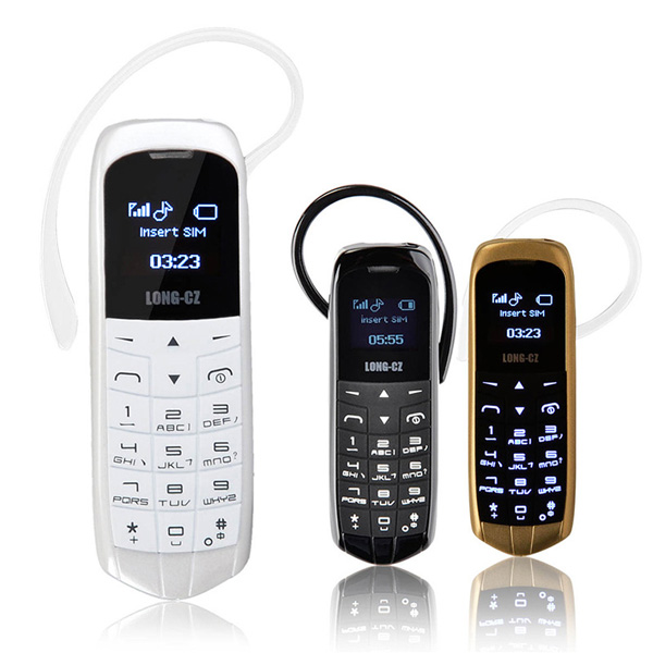 

LONG-CZ J8 0,66-дюймовый 300mAh Одноместный Micro SIM Bluetooth Гарнитура Mini Card Phone