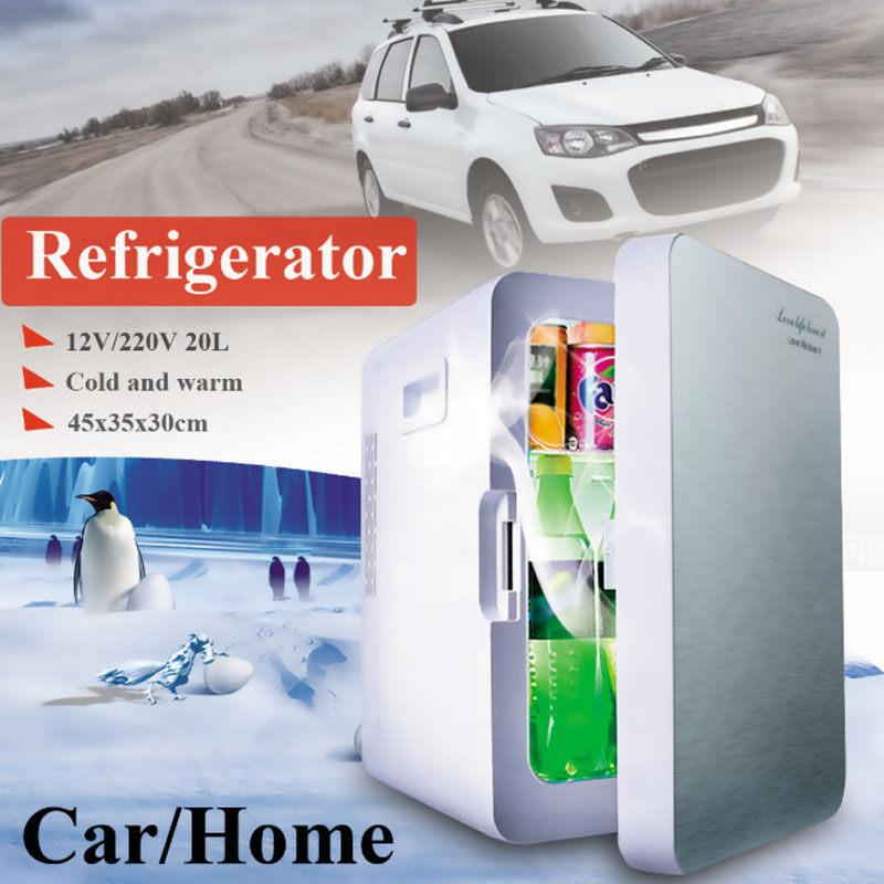 20L Portable Mini Car Refrigerator Cooler Warmer Dual-use Fridge Box for Car Home 4