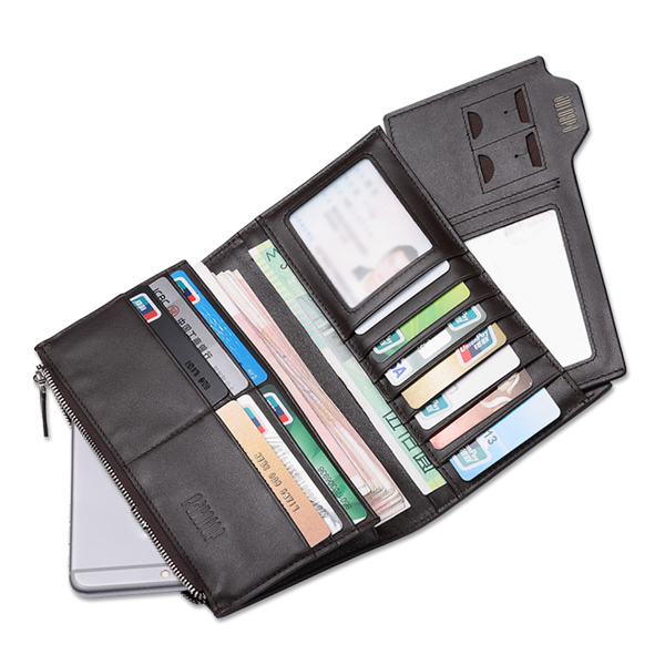 

Pabojoe бренд подлинный кожаный бумажник визитной кошелек кредитной карты с коробкой и ключом