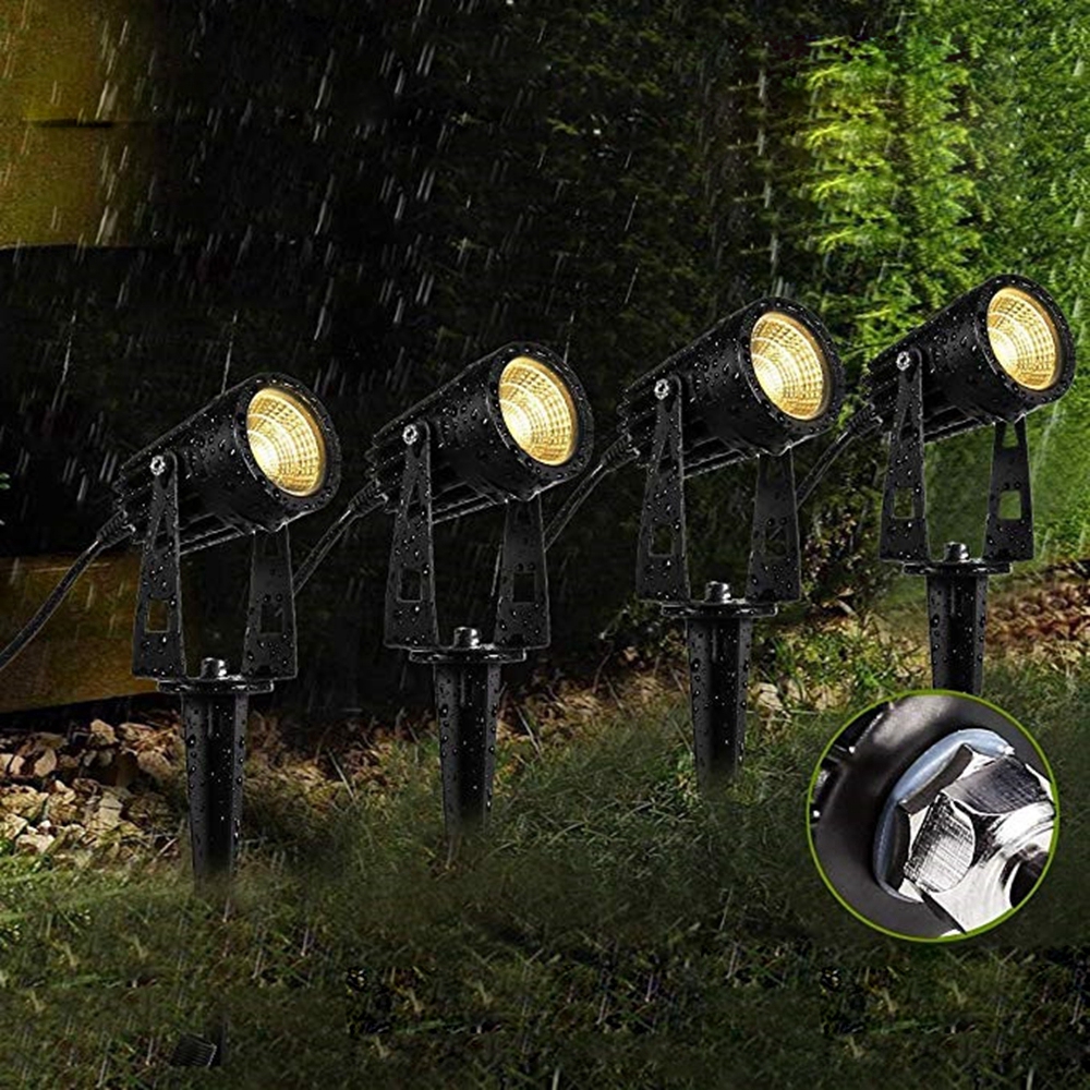 

4 in 1 COB LED Outdoor Landscape Spot Flood Light AC85-265V Waterproof for Lawn Pathway