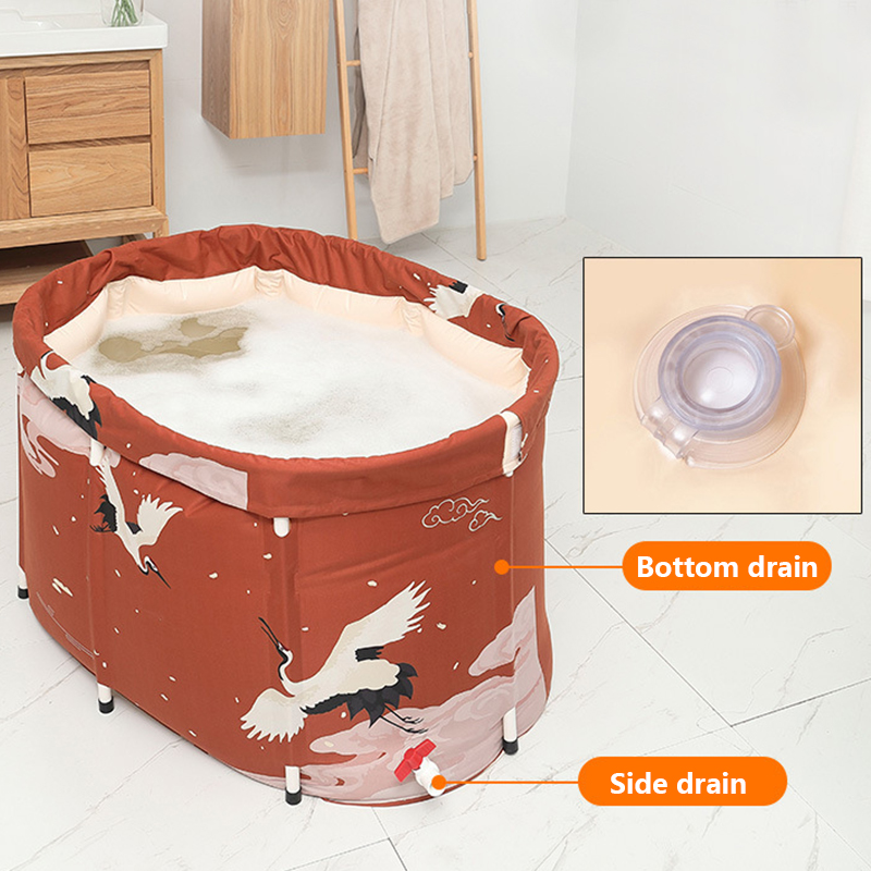 Crane Folding Bathtub Water Tub Indoor Outdoor Portable Adult Spa Bath Bucket 4