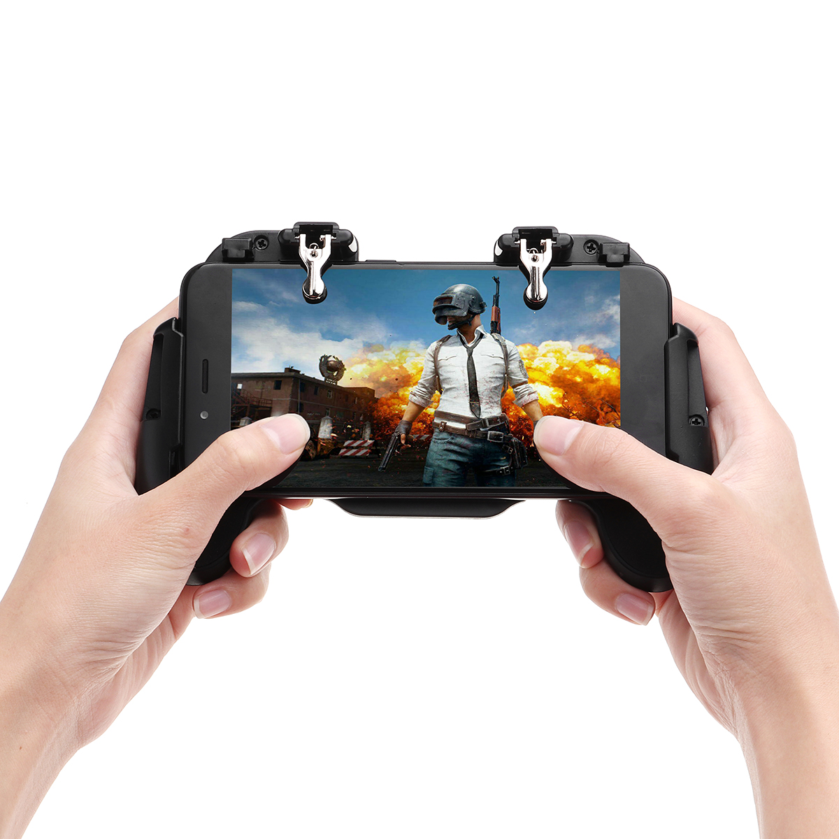 

H5 Gamepad Joystick Game Controller USB Built-in Cooling Fan for PUBG Rules of Survival Mobile Game Fire Trigger for Phone