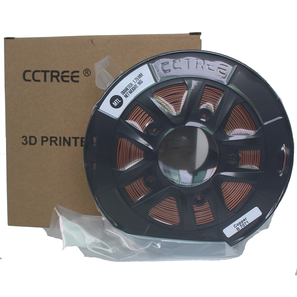 CCTREE® 1.75mm 1KG/Roll Metal Bronze/Copper Filled Filament for Creality CR-10/Ender 3/Anet 3D Printer 12