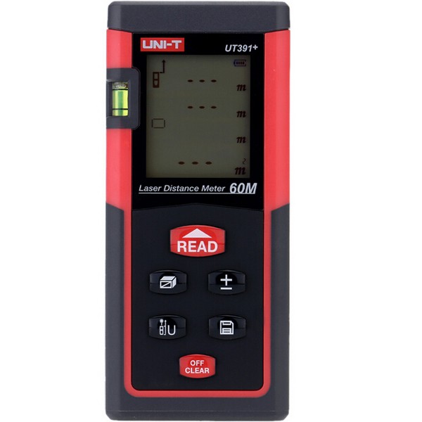 

UNI-T UT391+ Handheld 60M Digital Laser Distance Meter RangeFinder Volume Self-calibration Level Bubble